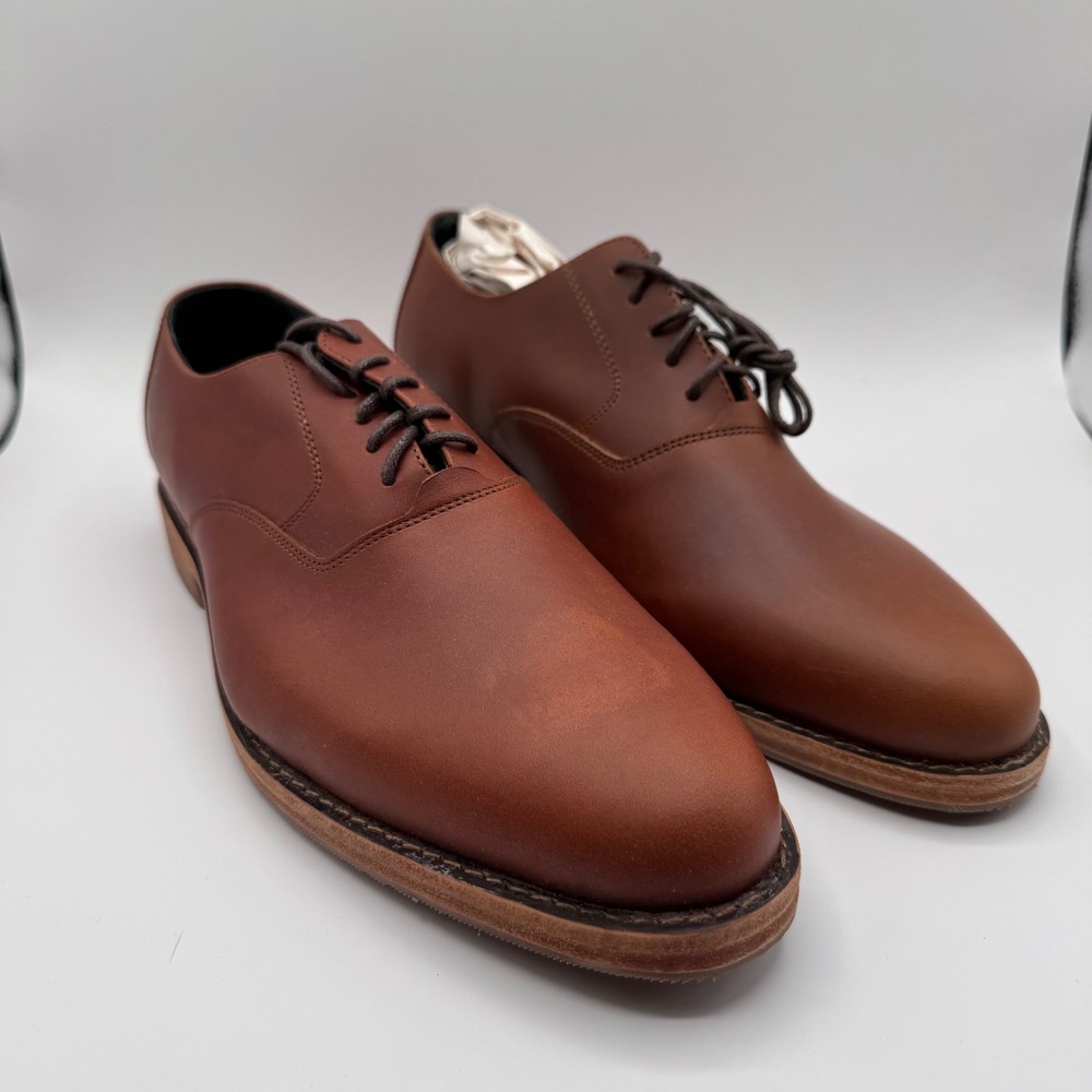 Nisolo Men's 10‎ Brown Leather Oxford Dress Shoes New
